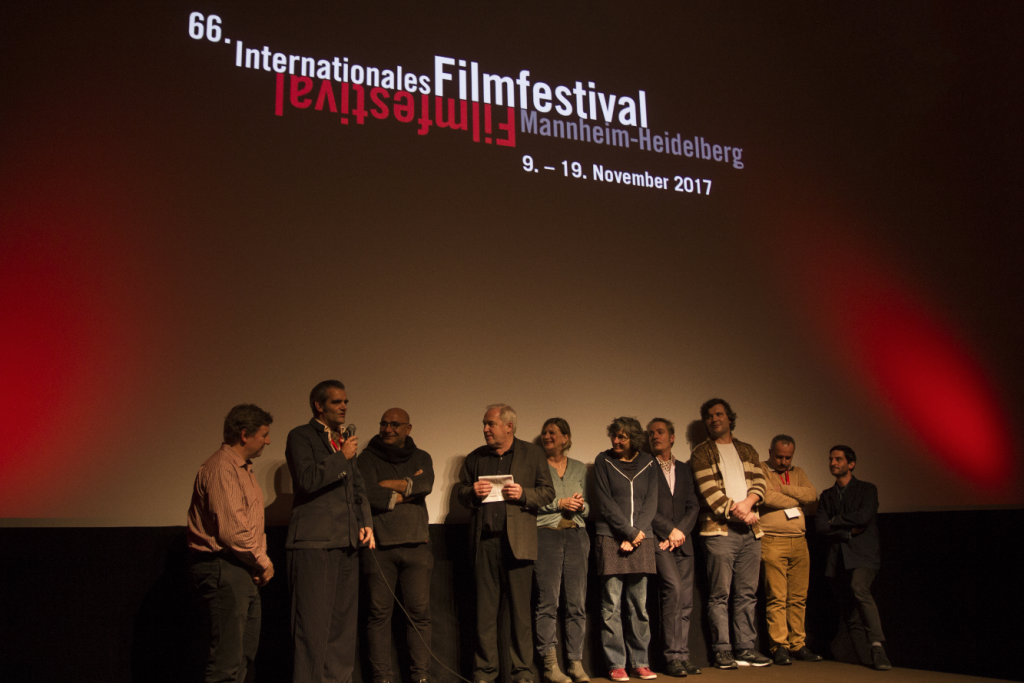 THE MILAN PROTOCOL: Director and screenwriter Peter Ott with team and festival director Dr. Michael Kötz.